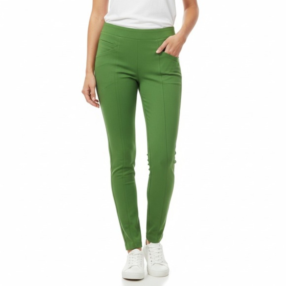 Betabrand Pants WomensMedium Petite‎ Green Journey Dress Yoga Skinny Ponte